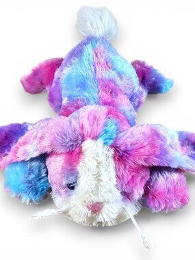 GANZ Candy Blossom Bunny Rabbit Plush Stuffed Toy Tie Dye Pink Purple Blue 12"